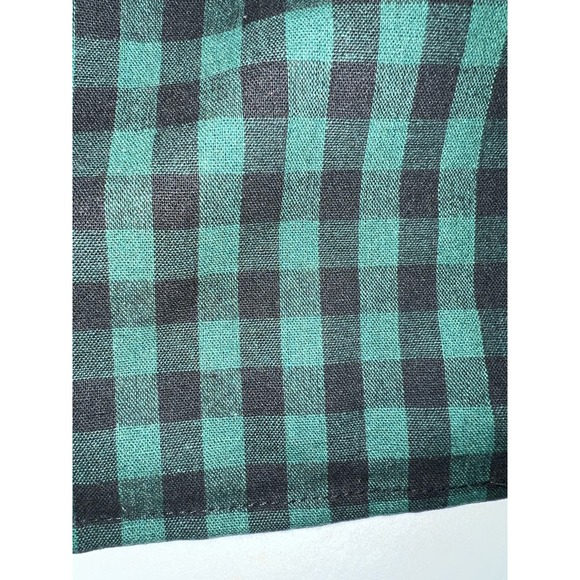 Haptics Blouse Green Black Cotton 3x‎ Long Slv NWT - Picture 6 of 11